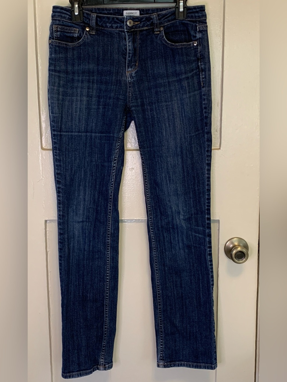 Liz Claiborne Straight Leg Dark Blue Jeans